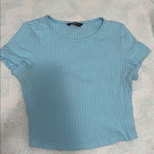 Baby blue crop top